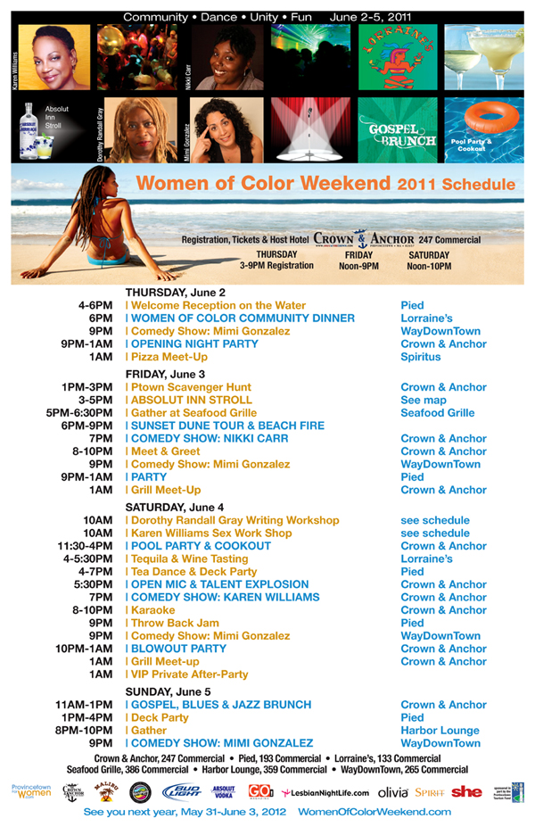 final woc 2011 schedule